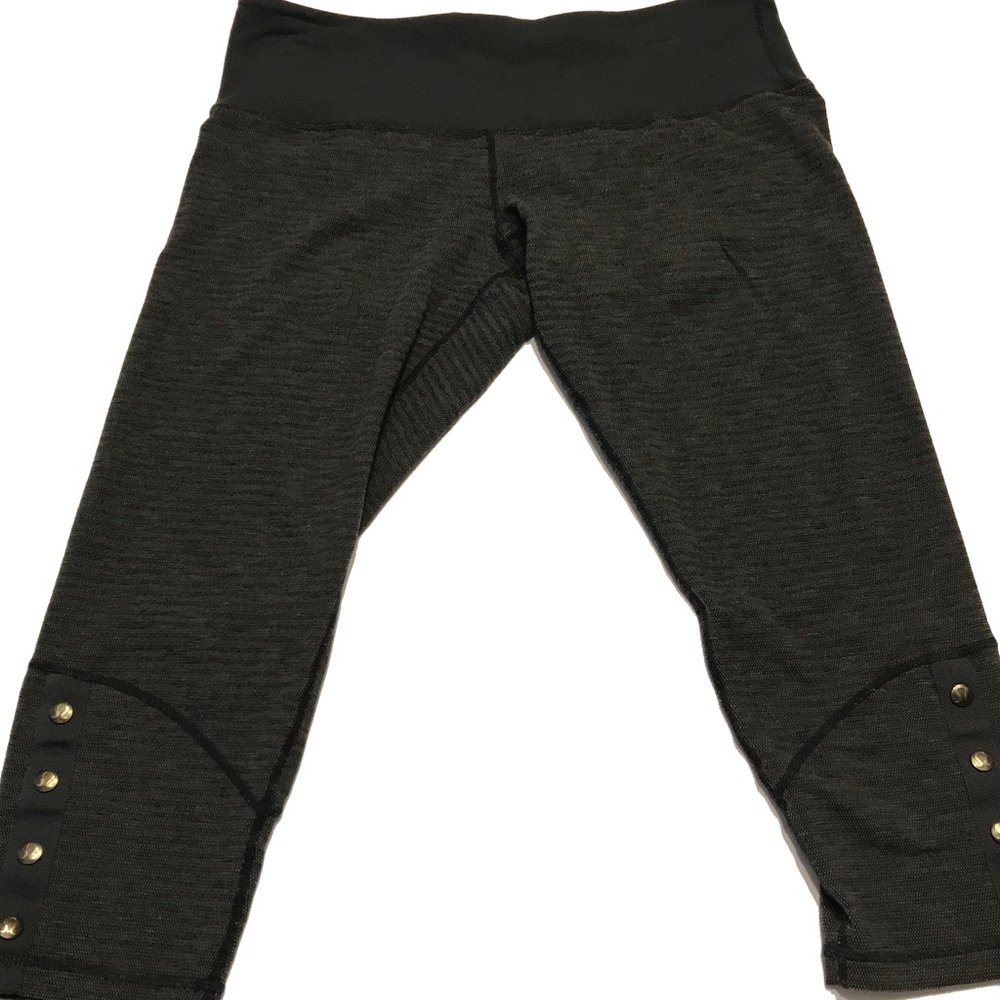 Lululemon Snap Leg Crop Leggings Gray Size 12